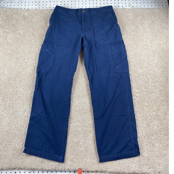 Carhartt Other - Carhartt Men's Navy‎ Blue Cargo Pants Size S Regular Fit Cotton Blend Workwear